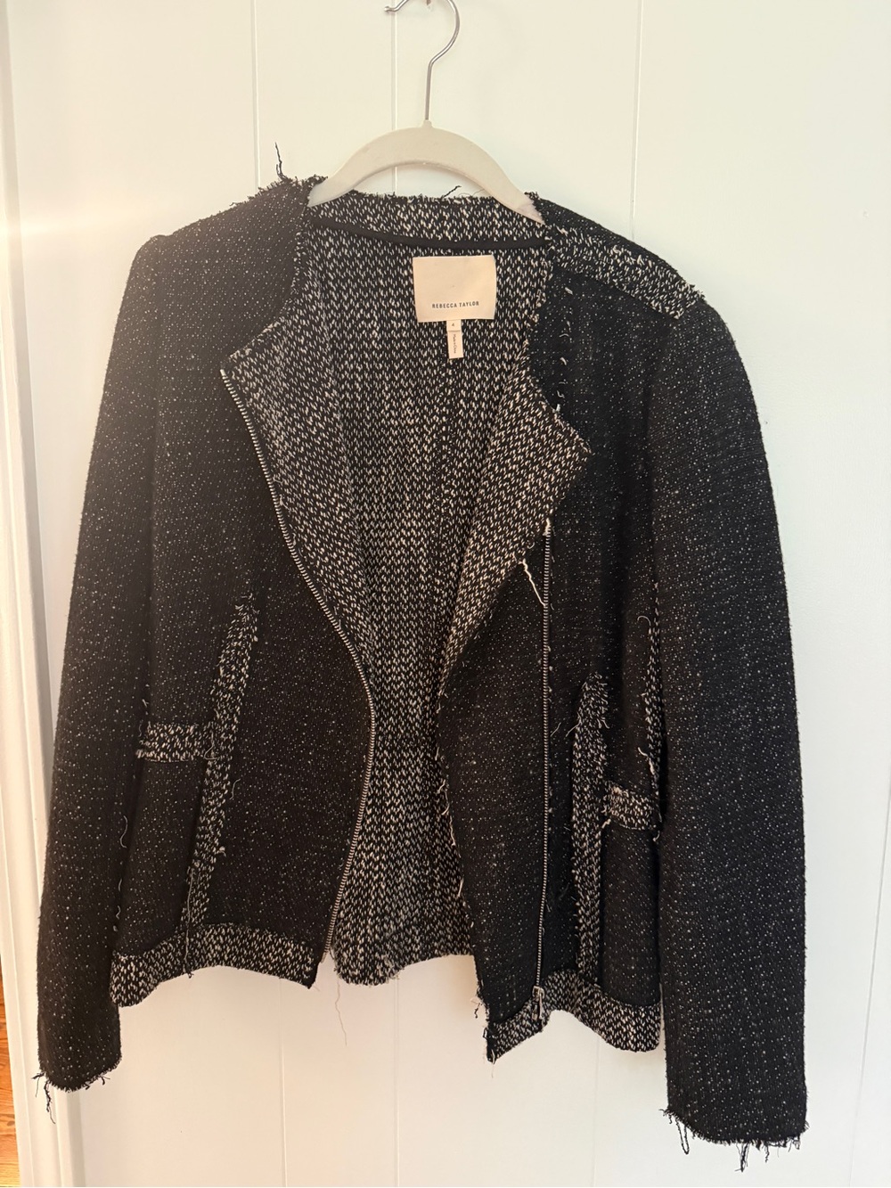Rebecca Taylor Black & White Tweed Jacket